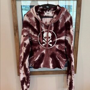 SoulCycle Burgundy Tie-Dye Hoodie